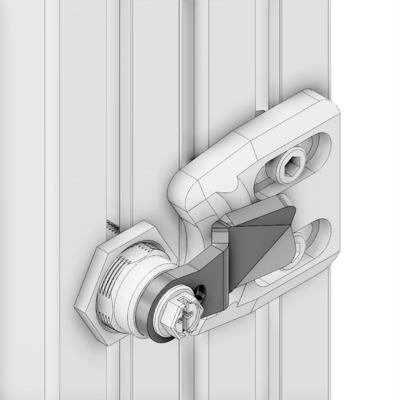 50-105-0 MODULAR SOLUTIONS HANDLE PART<br>CAM LATCH (-5 OFFSET)